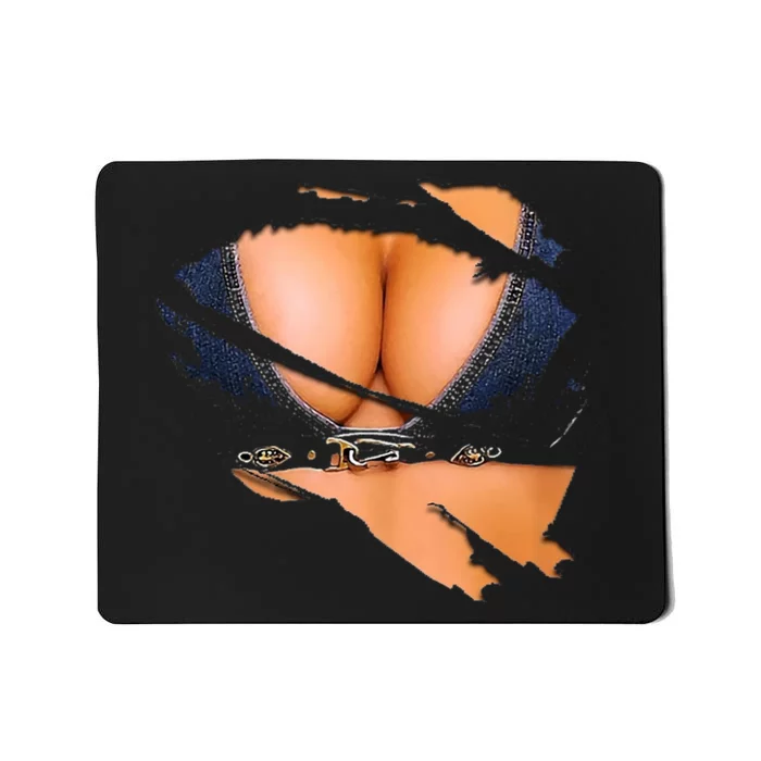 Funny Fake Bikini Body And Boobs Costume Mousepad