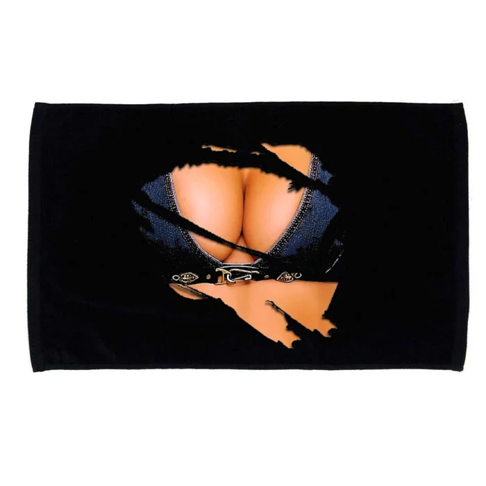 Funny Fake Bikini Body And Boobs Costume Microfiber Hand Towel