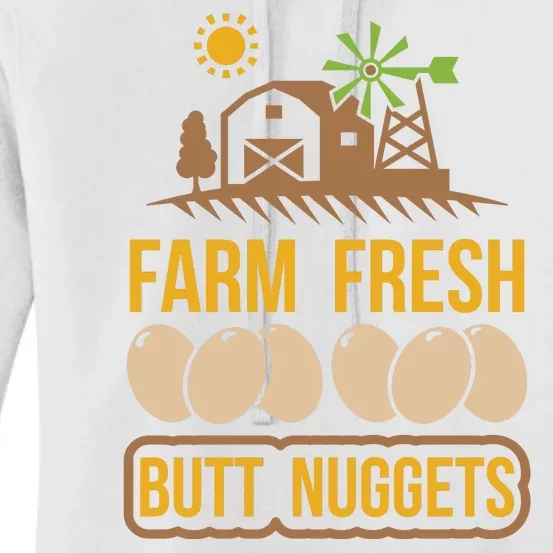 Farm Fresh Butt Nuggets Women's Pullover Hoodie