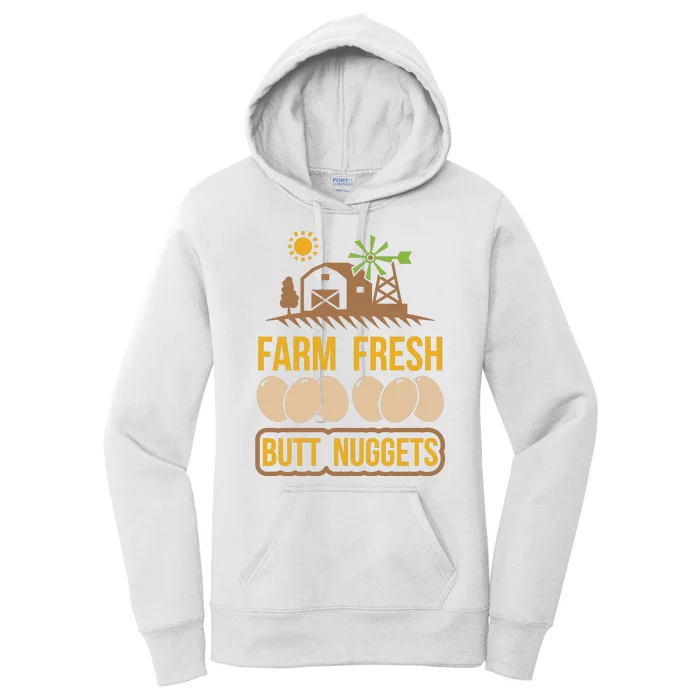 Farm Fresh Butt Nuggets Women's Pullover Hoodie