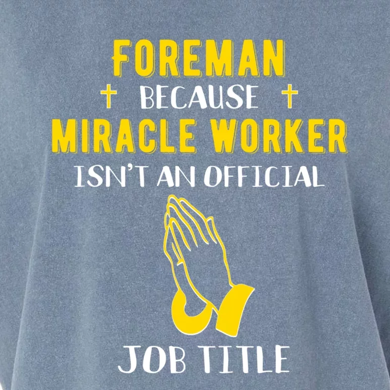 Funny Fore Because Miracle Worker Isn't A Job Title Site Cute Gift Garment-Dyed Women's Muscle Tee