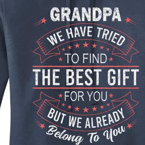 Funny FathersDay Birthday For Grandpa From GrandDaughter Son Women's Pullover Hoodie