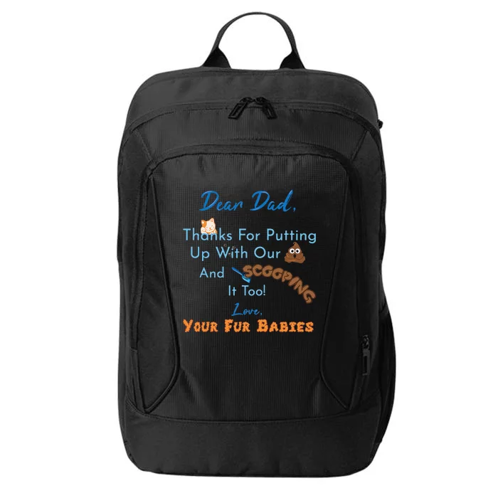 From Fur Babies For Father Fathers Day Cat Dad City Backpack