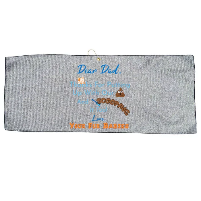 From Fur Babies For Father Fathers Day Cat Dad Large Microfiber Waffle Golf Towel