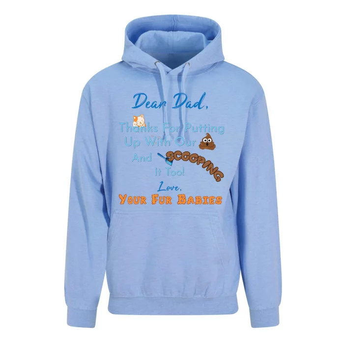 From Fur Babies For Father Fathers Day Cat Dad Unisex Surf Hoodie