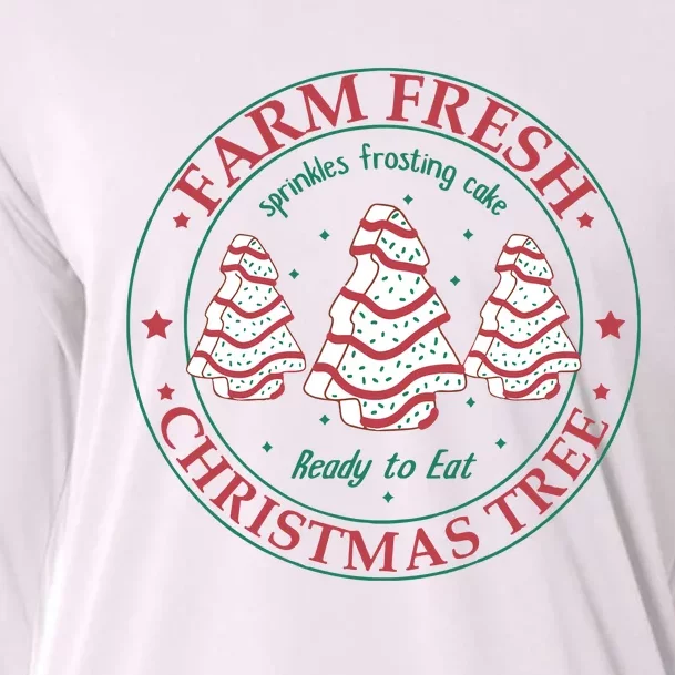 Farm Fresh Christmas Tree Cakes Christmas Cooling Performance Long Sleeve Crew