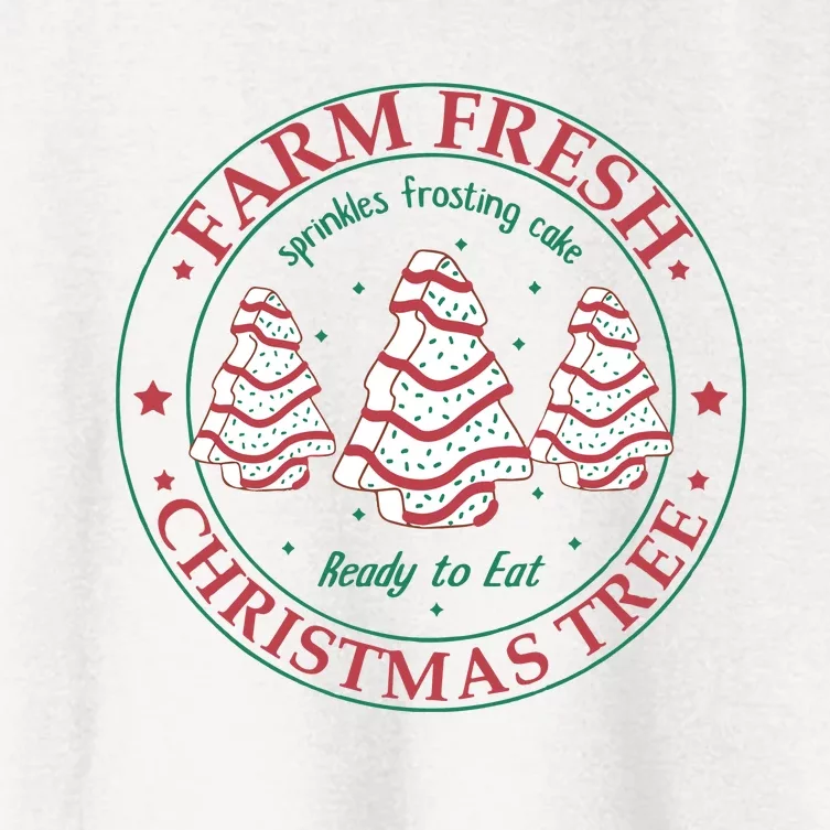 Farm Fresh Christmas Tree Cakes Christmas Women's Crop Top Tee