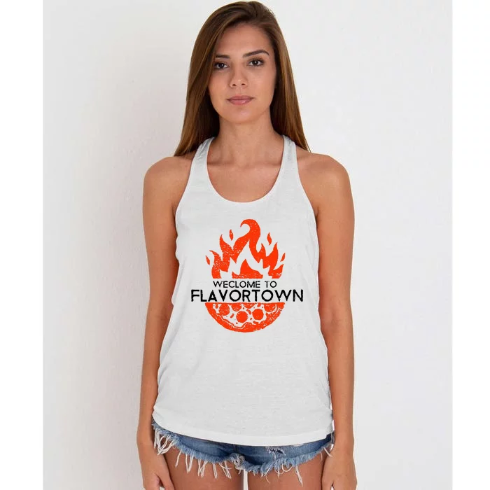 Flavortown Food Culture Women's Knotted Racerback Tank