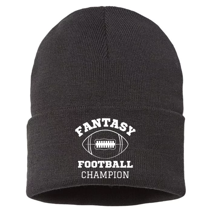 Fantasy Football Champion, Funny Fantasy Football, Funny Draft Sustainable Knit Beanie