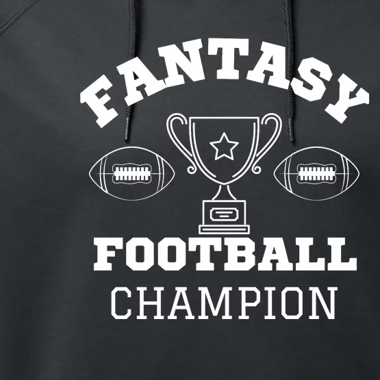 Fantasy Football Champion, Funny Fantasy Football, Funny FFL Performance Fleece Hoodie