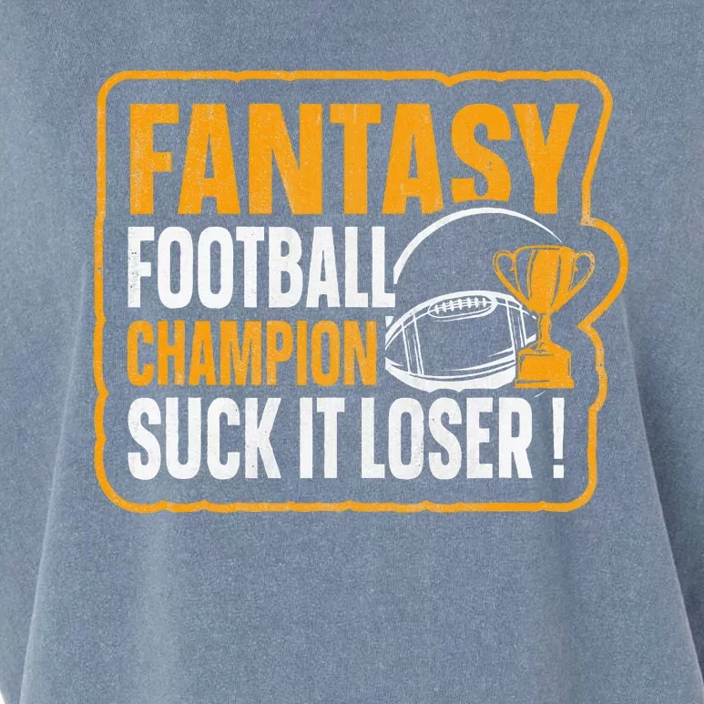 Fantasy Football Champion Suck It Loser Fantasy Football Garment-Dyed Women's Muscle Tee