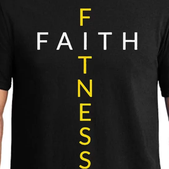 Faith Fitness Cross Christian Workout Modern Gym Pajama Set