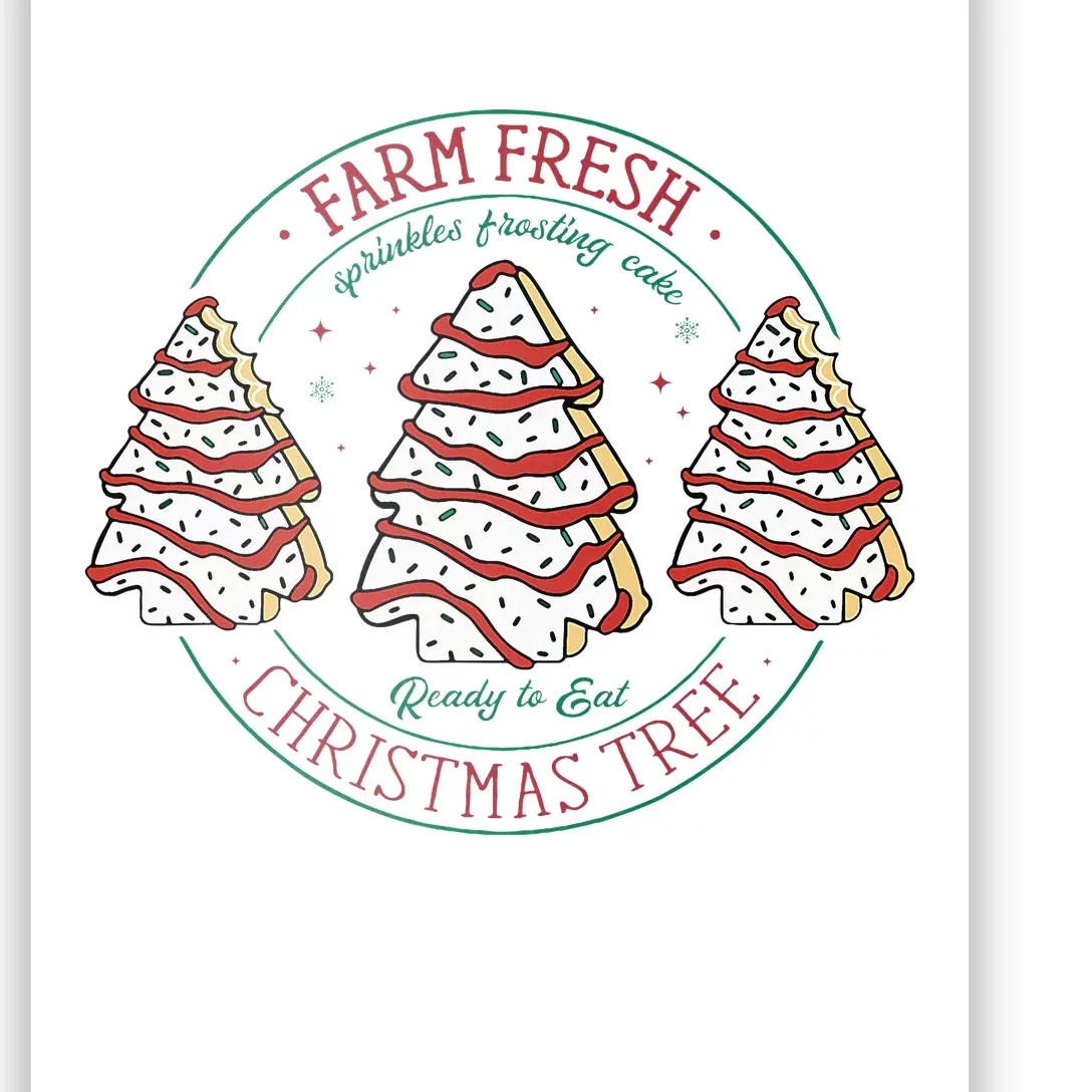 Farm Fresh Christmas Tree Frosting Frosted Cake Debbie Poster