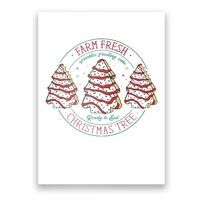 Farm Fresh Christmas Tree Frosting Frosted Cake Debbie Poster