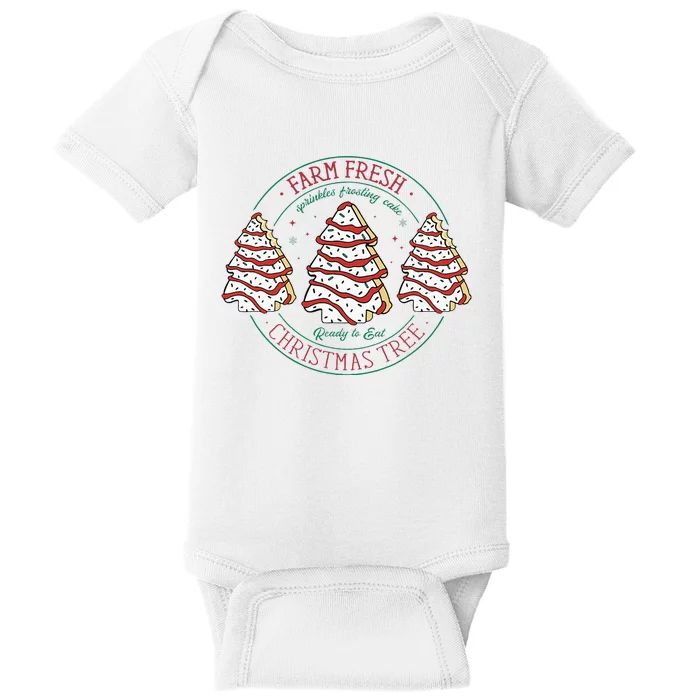 Farm Fresh Christmas Tree Frosting Frosted Cake Debbie Baby Bodysuit