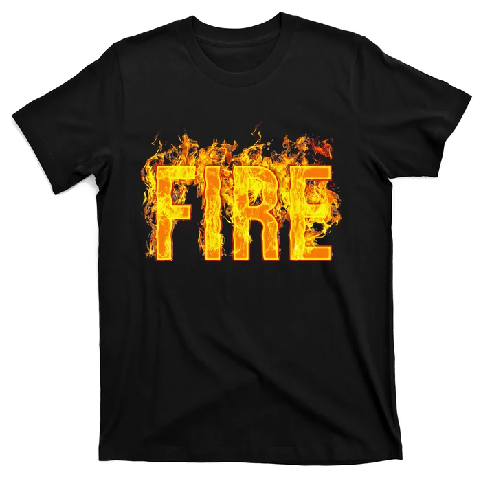 Fire Family Couple Matching Diy Last Minute Halloween Party T-Shirt