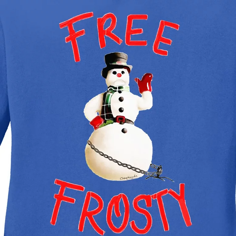 Frees Frostys Christmas with The kranks Christmas Ladies Long Sleeve Shirt