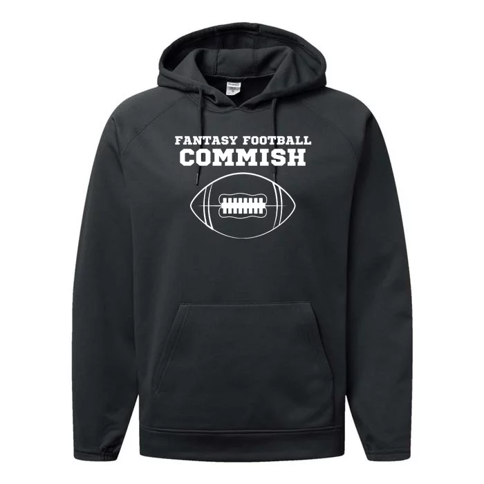 Fantasy Football Commish, Funny Fantasy Football Guru, Commissioner Performance Fleece Hoodie