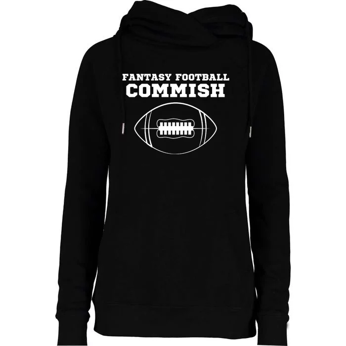 Fantasy Football Commish, Funny Fantasy Football Guru, Commissioner Womens Funnel Neck Pullover Hood