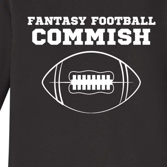 Fantasy Football Commish, Funny Fantasy Football Guru, Commissioner Baby Long Sleeve Bodysuit