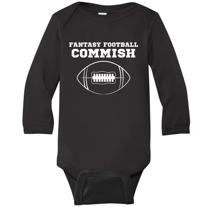 Fantasy Football Commish, Funny Fantasy Football Guru, Commissioner Baby Long Sleeve Bodysuit