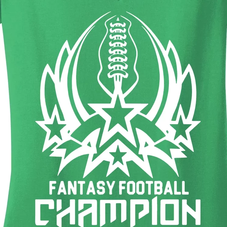 Fantasy Football Champion Women's V-Neck T-Shirt