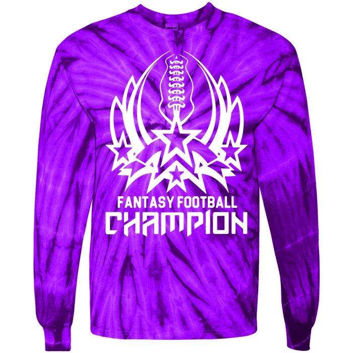 Fantasy Football Champion Tie-Dye Long Sleeve Shirt