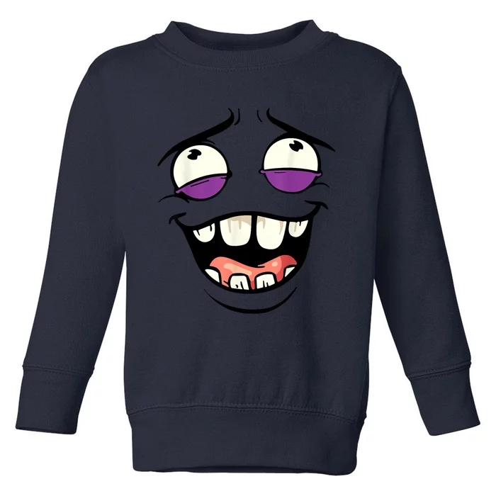 Funny Face Cartoon Laughing Face Expression Humor Toddler Sweatshirt