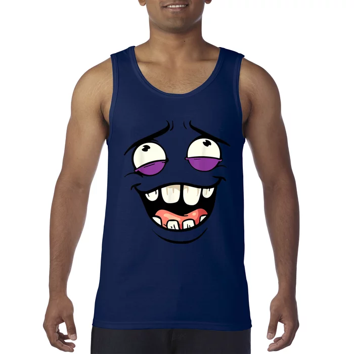 Funny Face Cartoon Laughing Face Expression Humor Tank Top