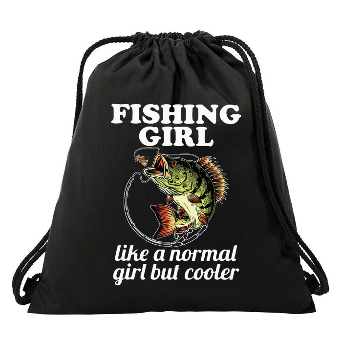 Fishing Funny Cute Fish Bass Fisherman Drawstring Bag