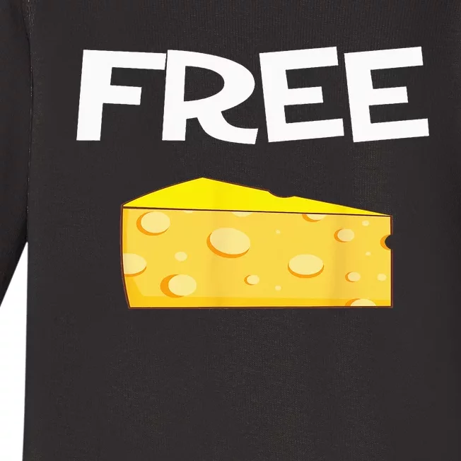 Funny Free Cheese design for the cheese lovers in your life Baby Long Sleeve Bodysuit