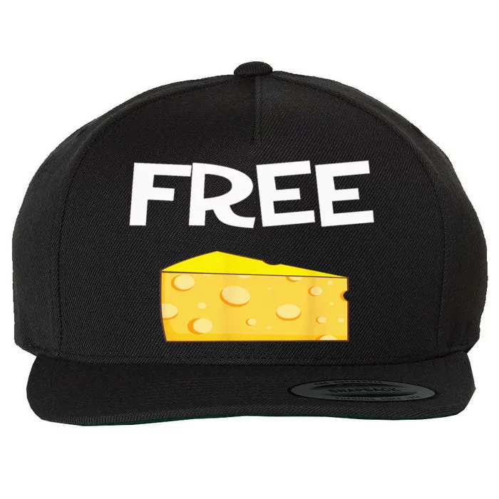 Funny Free Cheese design for the cheese lovers in your life Wool Snapback Cap