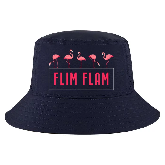 Flim Flam Cute 5 Flamingos Witty Humor Gift Cool Comfort Performance Bucket Hat