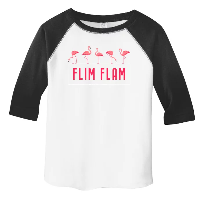 Flim Flam Cute 5 Flamingos Witty Humor Gift Toddler Fine Jersey T-Shirt