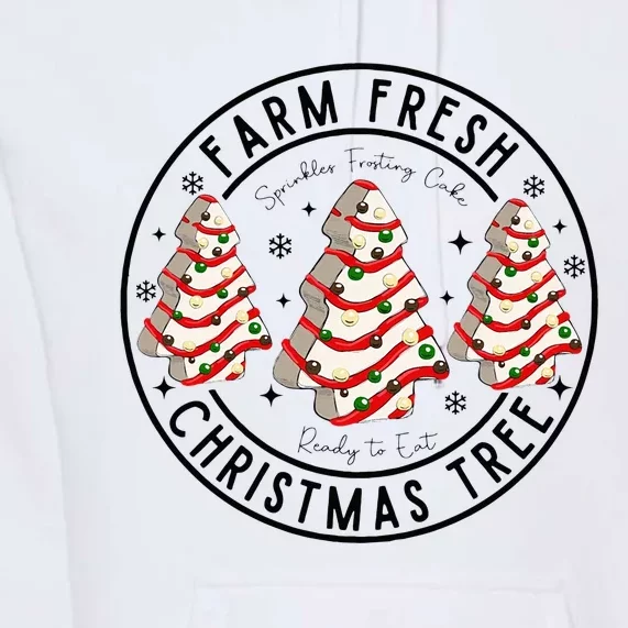 Farm Fresh Christmas Tree Cakes Debbie Family Xmas Pajamas Premium Hoodie