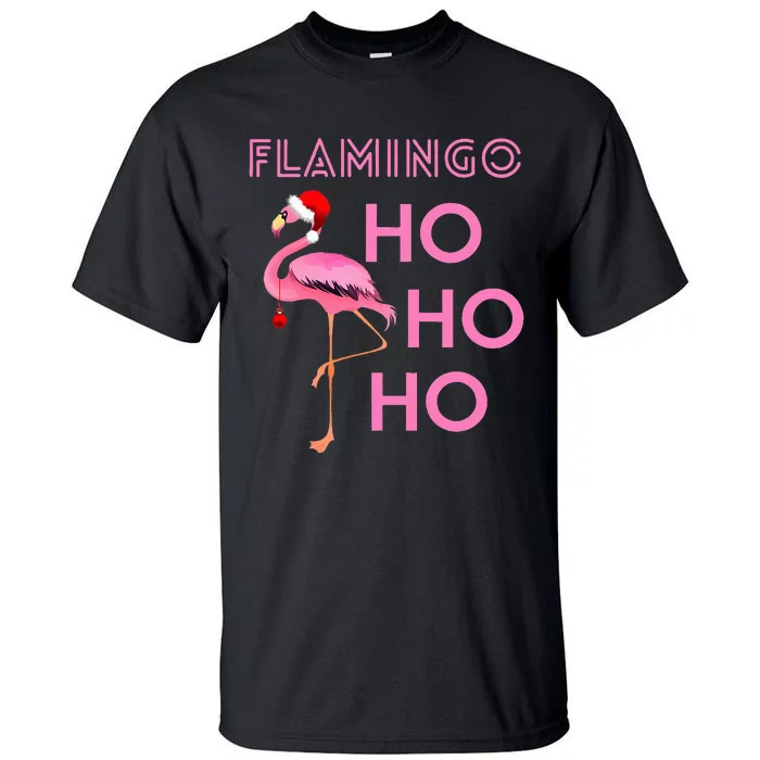 Festive Flamingo Christmas Winter Season Holiday Fun Tall T-Shirt