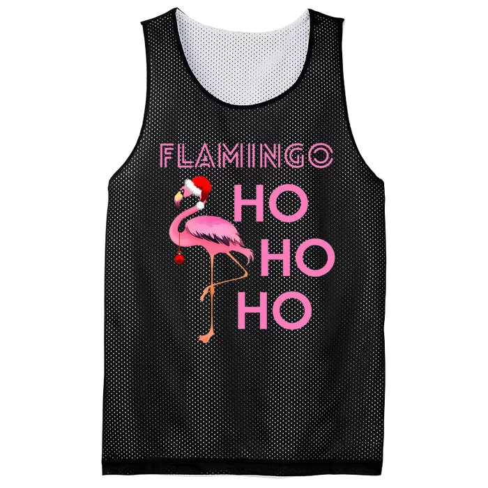 Festive Flamingo Christmas Winter Season Holiday Fun Mesh Reversible Basketball Jersey Tank