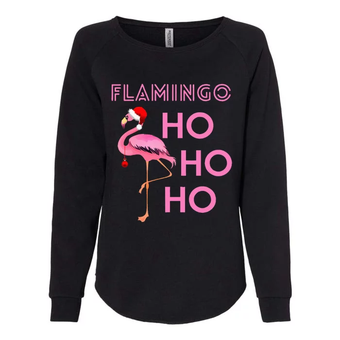 Festive Flamingo Christmas Winter Season Holiday Fun Womens California Wash Sweatshirt