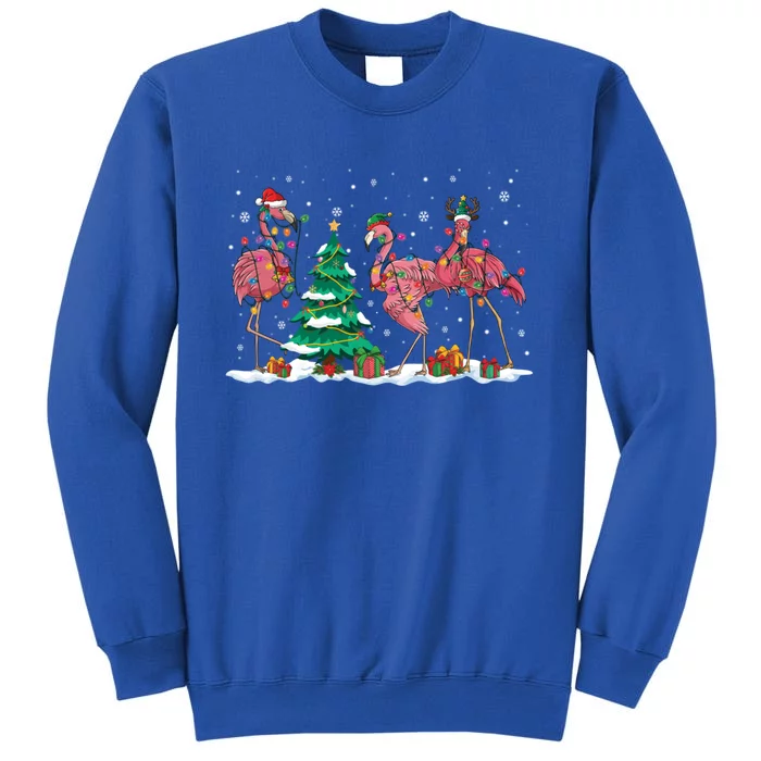 Funny Flamingo Christmas Lights Santa Xmas Flamingo Lovers Gift Sweatshirt