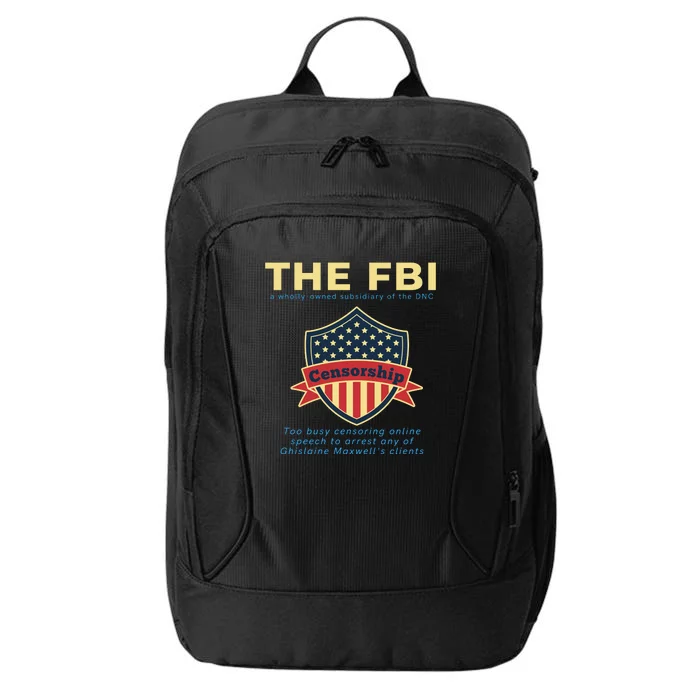 Funny FBI Censorship Conservative Gift City Backpack