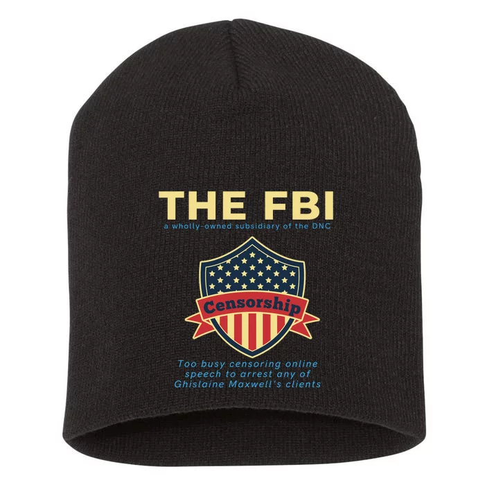 Funny FBI Censorship Conservative Gift Short Acrylic Beanie