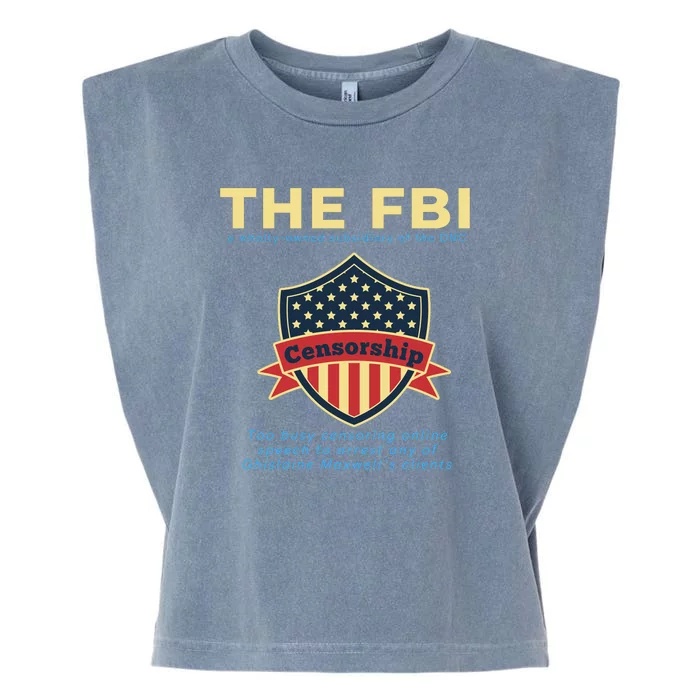 Funny FBI Censorship Conservative Gift Garment-Dyed Women's Muscle Tee