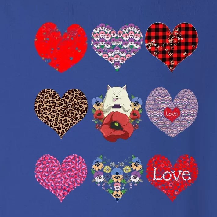 Funny Floral Cat Hearts Pattern Cute Cat Mom Valentines Day Gift Toddler Long Sleeve Shirt