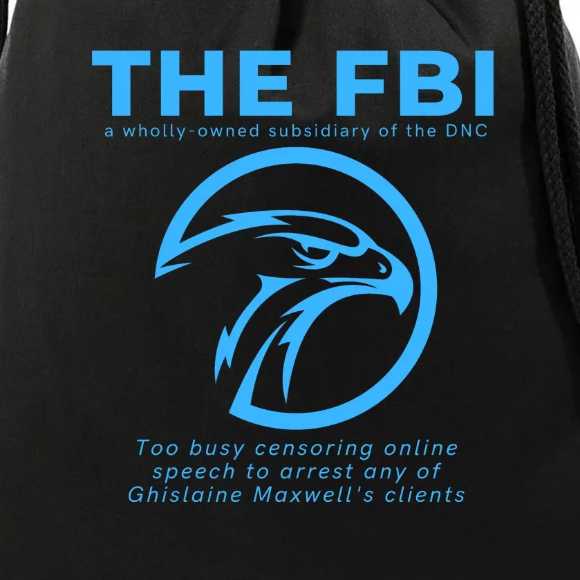 Funny FBI Censorship Conservative Gift Drawstring Bag