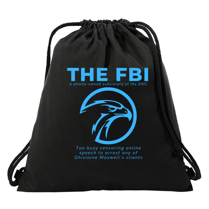 Funny FBI Censorship Conservative Gift Drawstring Bag