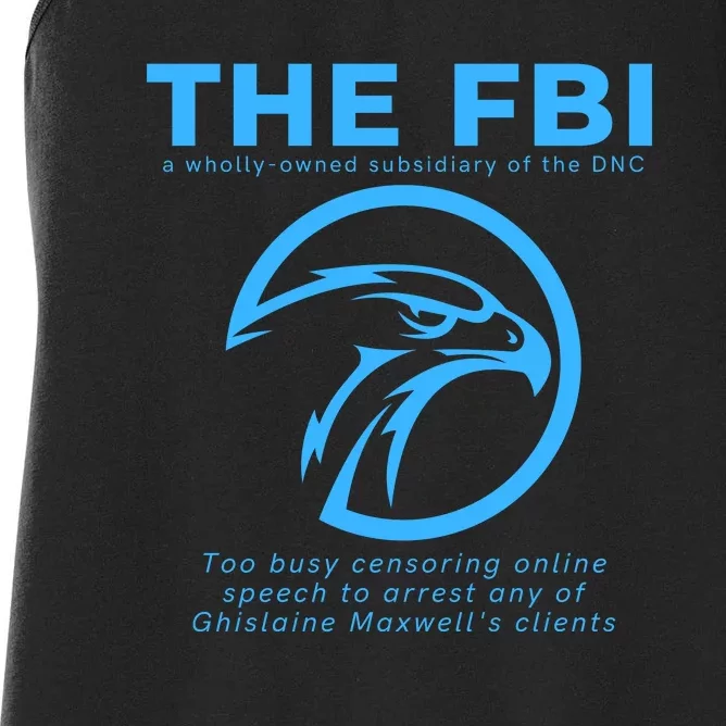 Funny FBI Censorship Conservative Gift Women's Racerback Tank