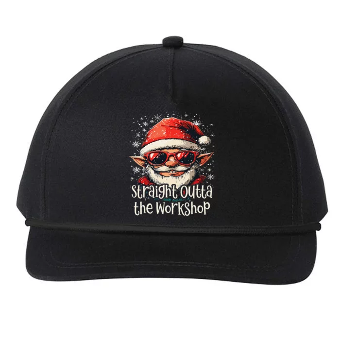 Fun Festive Christmas Straight Outta The Workshop Elf Snapback Five-Panel Rope Hat