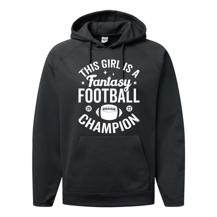 Fantasy Football Champion Statement Art Performance Fleece Hoodie