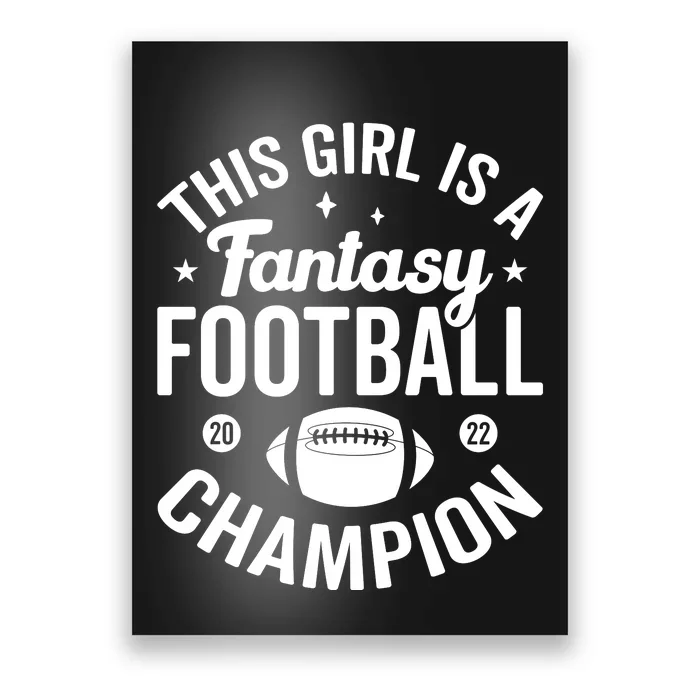 Fantasy Football Champion Statement Art Poster