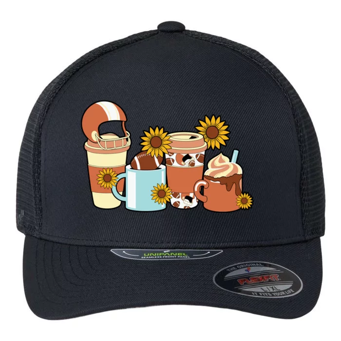 Football Fall Coffee Lover Flexfit Unipanel Trucker Cap